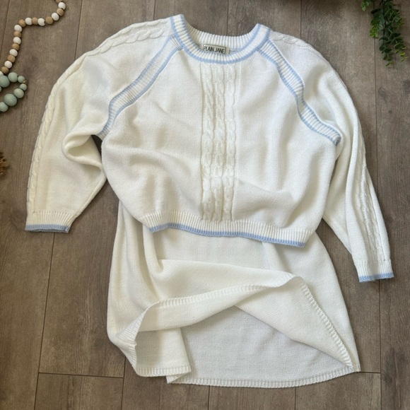 Sweet Baby Jane White and Blue Skirt Set - Picture 5 of 16